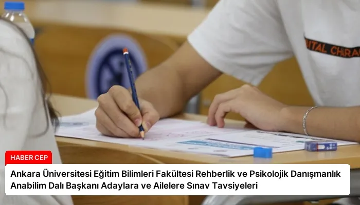 Ankara Üniversitesi Eğitim Bilimleri Fakültesi Rehberlik ve Psikolojik Danışmanlık Anabilim Dalı Başkanı Adaylara ve Ailelere Sınav Tavsiyeleri