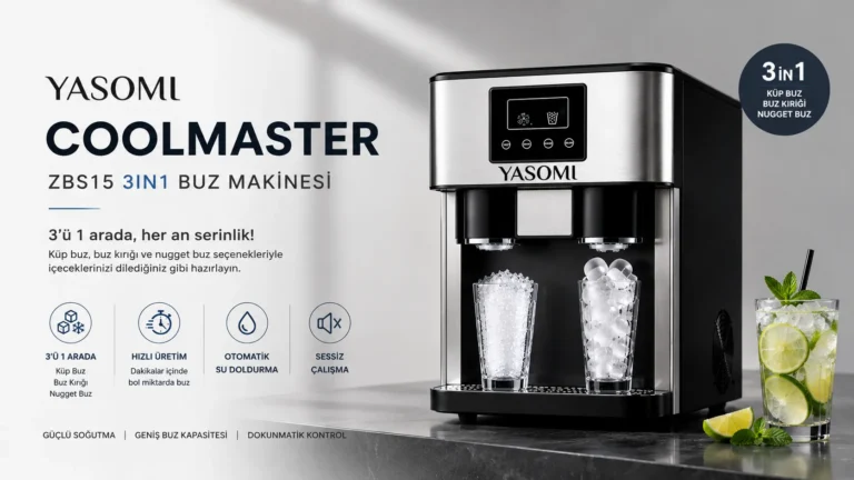 Yasomi CoolMaster ZBS15 İncelemesi: 3’ü 1 Arada Buz Makinesi Gerçekten İşe Yarıyor mu?