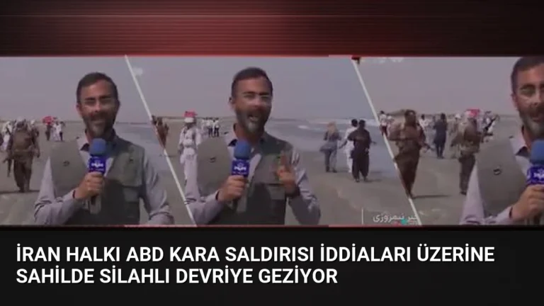 İran Halkı ABD Kara Saldırısı İddiaları Üzerine Sahilde Silahlı Devriye Geziyor