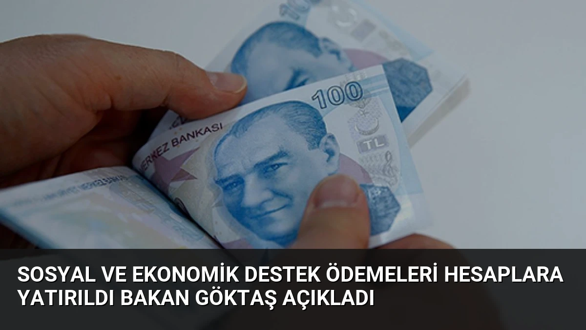 Sosyal ve Ekonomik Destek Ödemeleri Hesaplara Yatırıldı Bakan Göktaş Açıkladı
