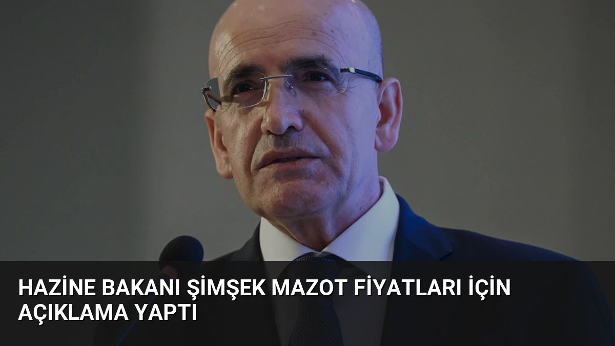 Hazine Bakanı Şimşek Mazot Fiyatları İçin Açıklama Yaptı