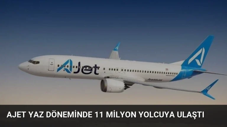 AJet Yaz Döneminde 11 Milyon Yolcuya Ulaştı